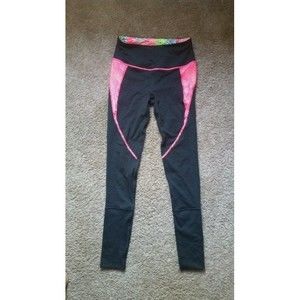 Victoria's Secret Black and Pink Leggings